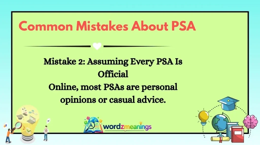 Common Mistakes About PSA