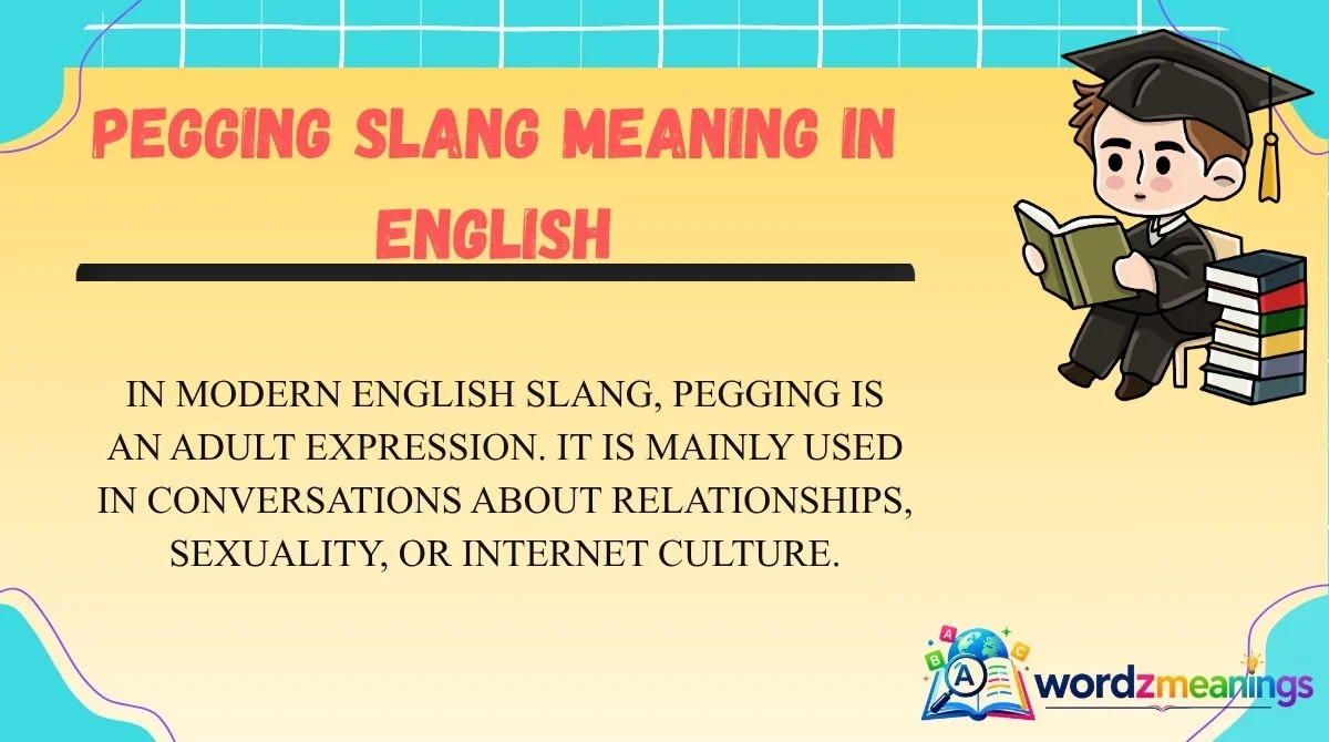 Pegging Slang Meaning in English