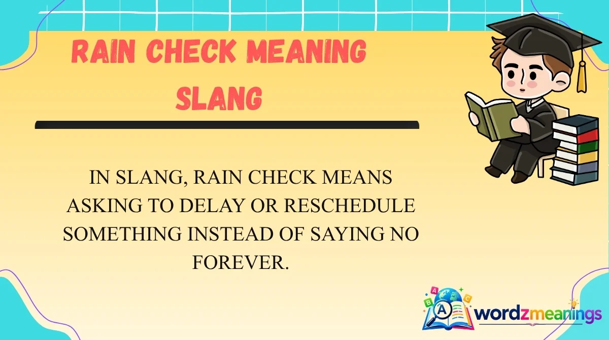 Rain Check Meaning Slang