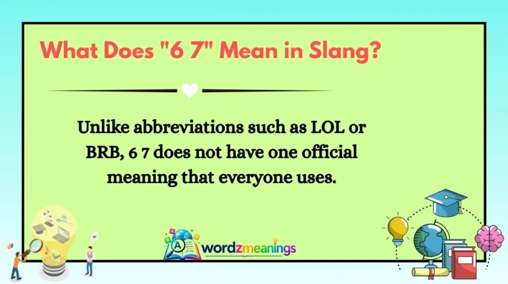 What Does "6 7" Mean in Slang?