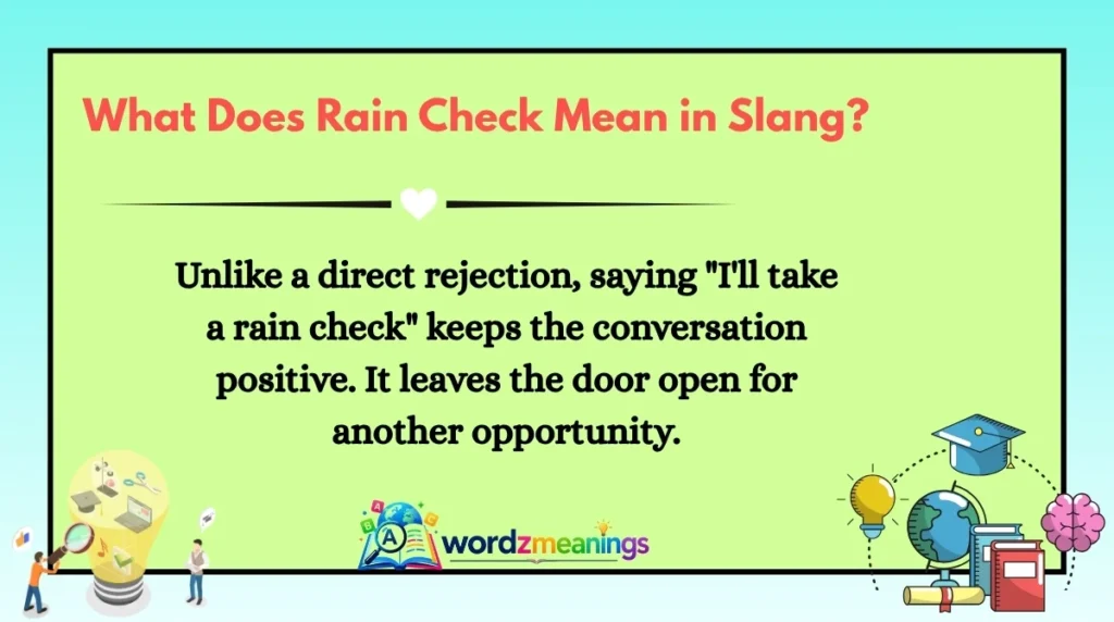 What Does Rain Check Mean in Slang?