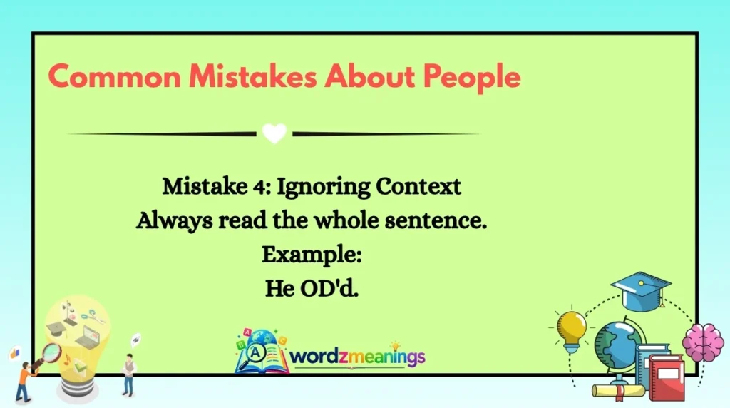 Common Mistakes About People