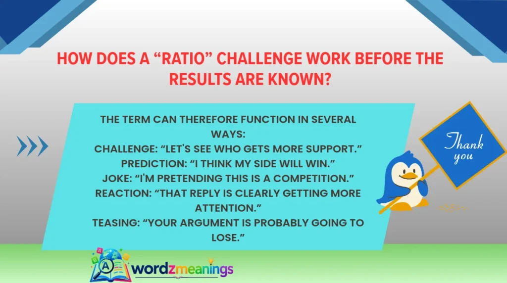 How Does a “Ratio” Challenge Work Before the Results Are Known?