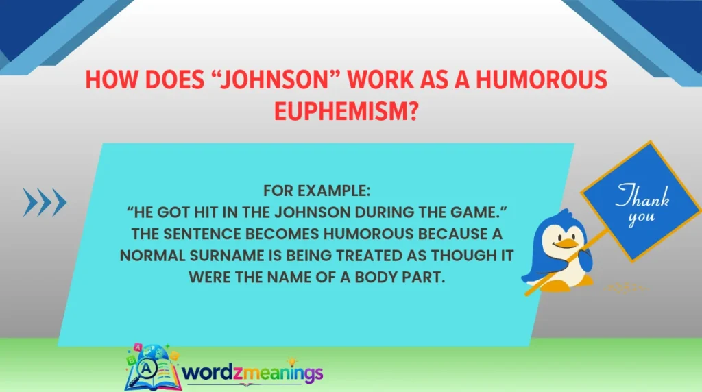How Does “Johnson” Work as a Humorous Euphemism?