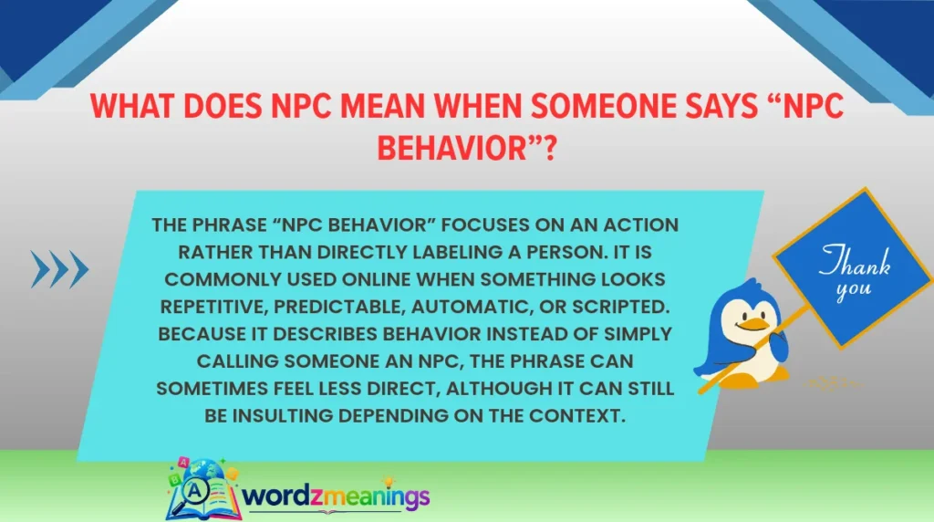 What Does NPC Mean When Someone Says “NPC Behavior”?