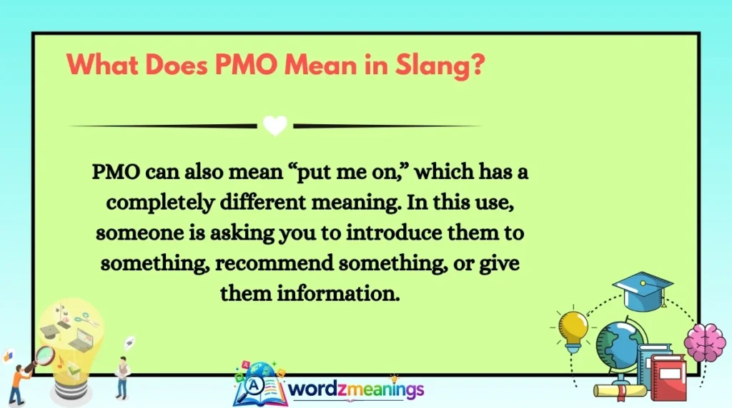What Does PMO Mean in Slang?