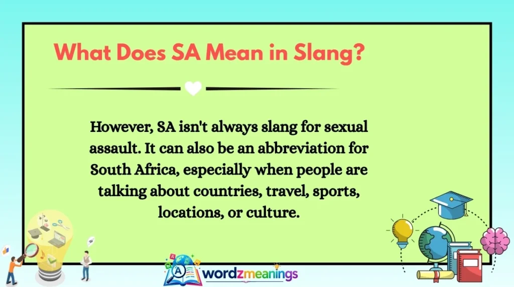 What Does SA Mean in Slang?