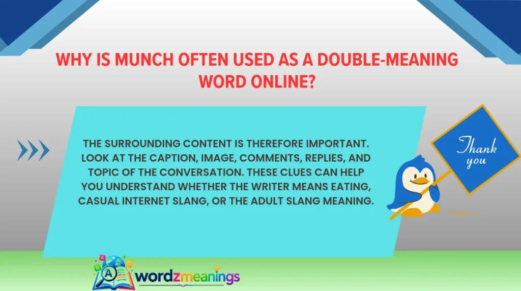 Why Is Munch Often Used as a Double-Meaning Word Online?