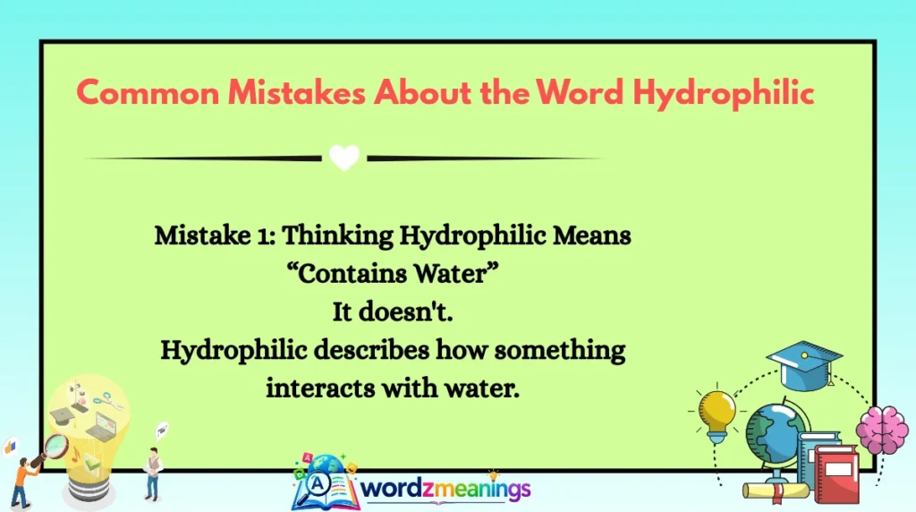 Common Mistakes About the Word Hydrophilic