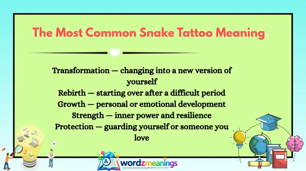 The Most Common Snake Tattoo Meaning
