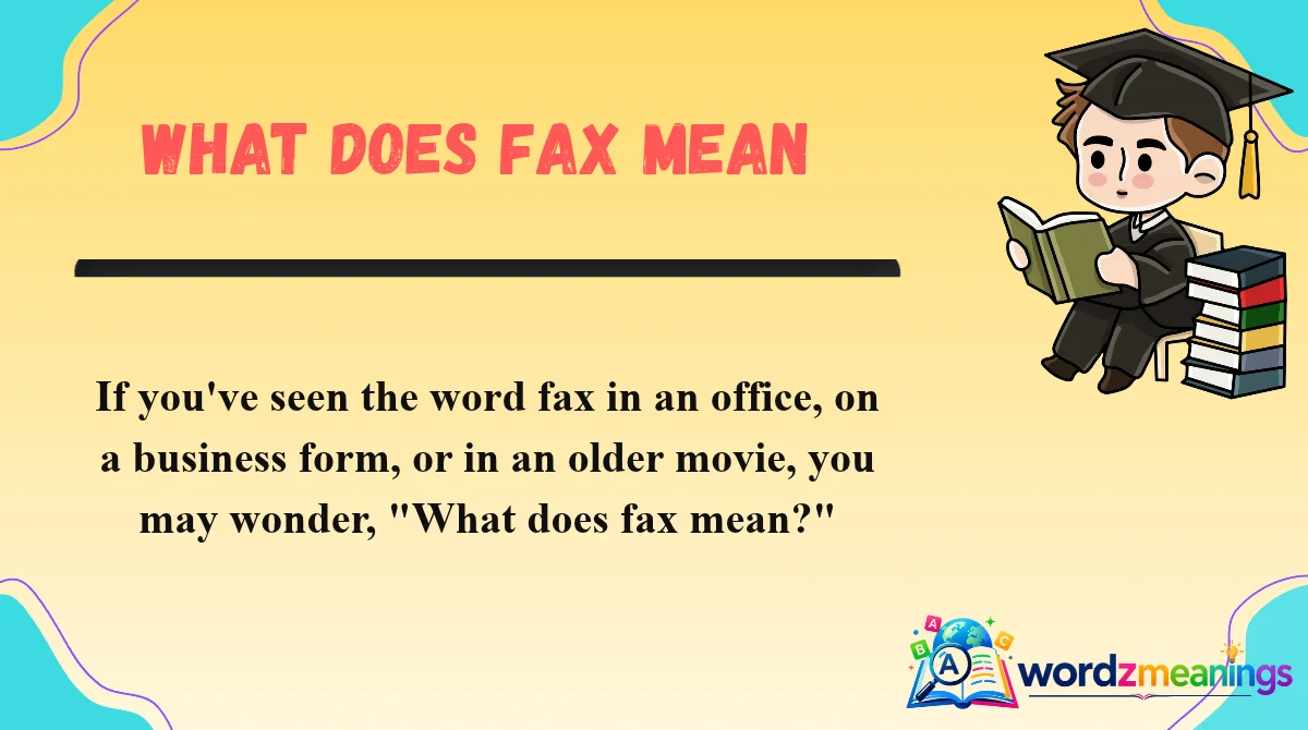 What Does Fax Mean