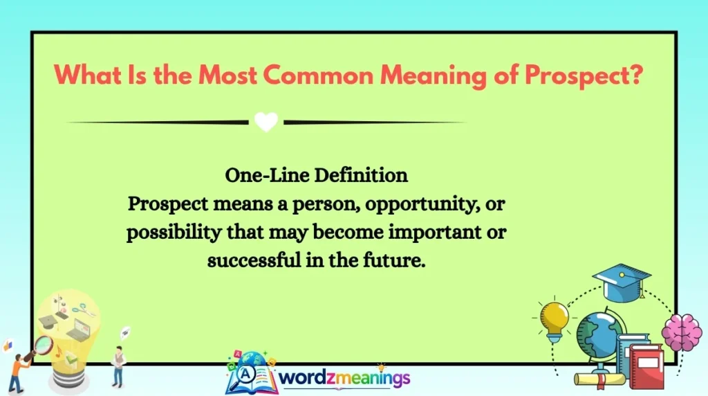 What Is the Most Common Meaning of Prospect?